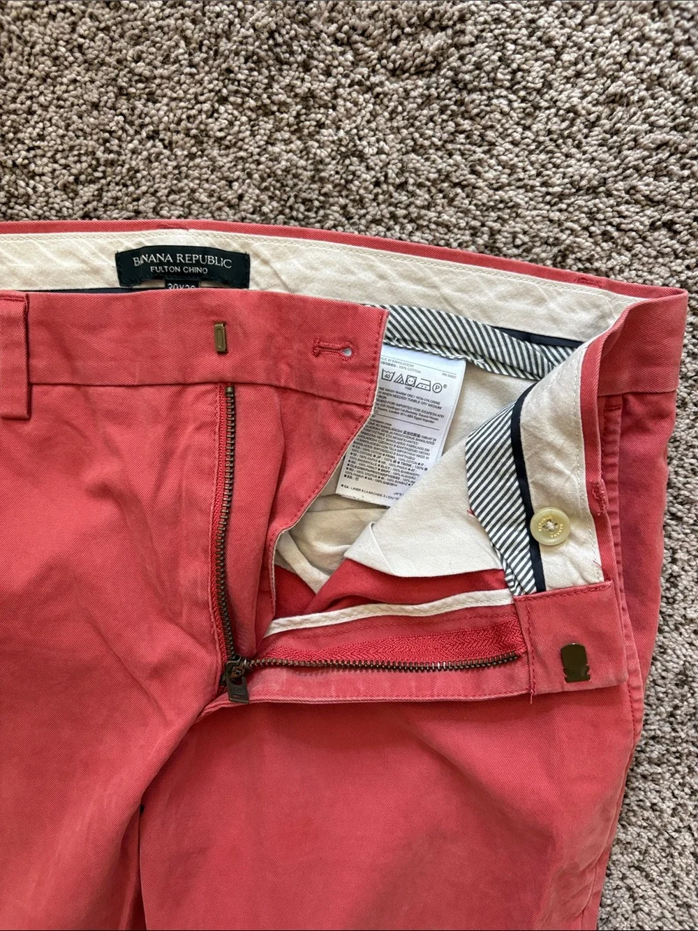 Banana Republic Men's Coral Chino Pants